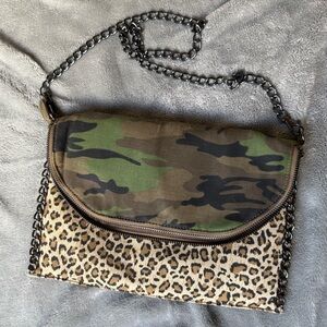 Camouflage and Leopard Print Women's Bag
